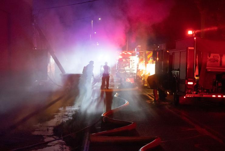 Photos: Firefighters battle blaze at McGhee Furniture Warehouse