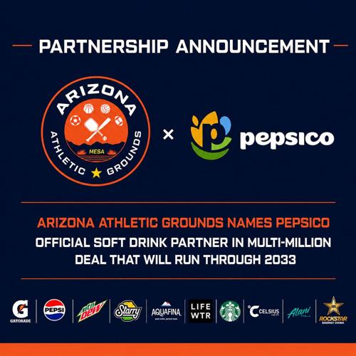 Arizona Athletic Grounds Names Pepsico Official Drink Partner