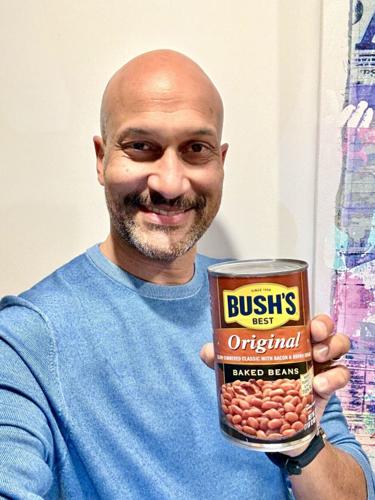 Keegan-Michael Key, maestro of the upcoming Bush’s Boca Raton Bowl of Beans, had his game ticket in his pantry – a can of Bush’s Baked Beans.