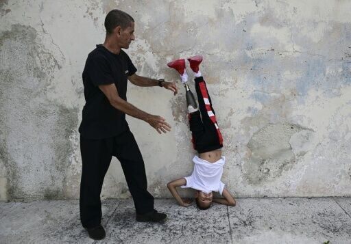 Cuban 10-year-old Juan Jose Guilarte, who was born with a congenital malformation that saw his left leg develop only to the kneecap, dreams of becoming an Olympian