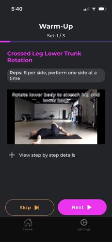 Restart! uses video demonstrations, voice prompts and closed caption instructions to guide user's through each exercise.