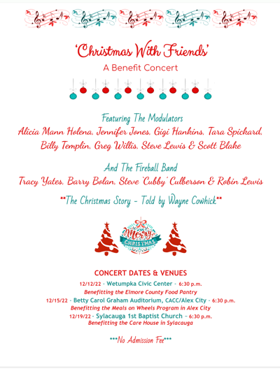 Annual benefit concert expanding beyond Alexander City