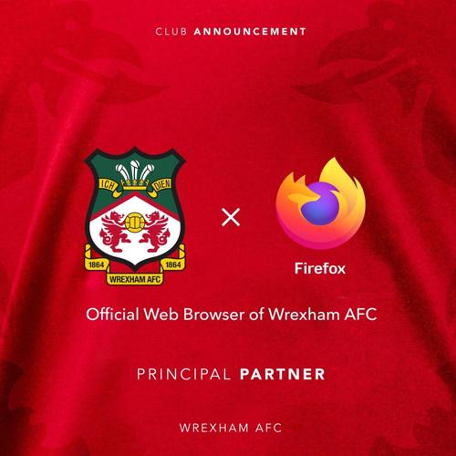 Wrexham AFC and Firefox partnership logo