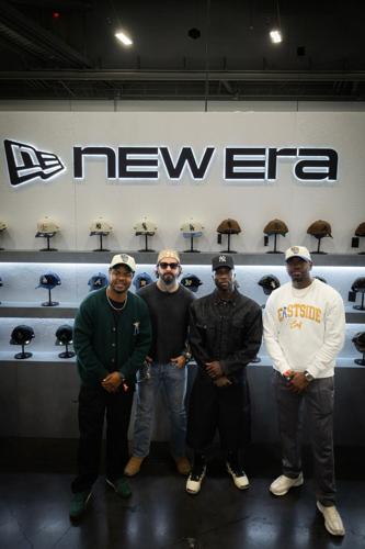 Earl Cooper, Rodrigo Roji, Nigel Sylvester, Olajuwon Ajanaku at New Era booth at ComplexCon (Photo Credit: New Era)