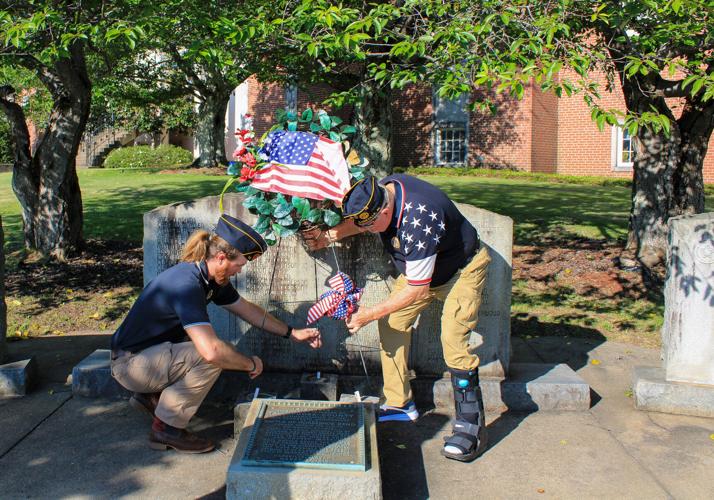 Post 143 lays Memorial Day wreath on courthouse steps
