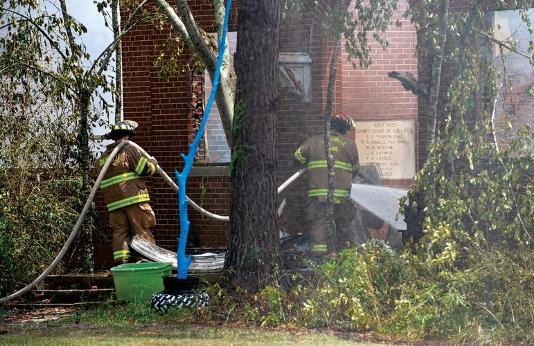 PHOTOS: Old Camp Hill School destroyed by fire