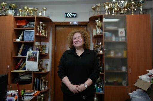 'Children are going mad': educator Ayuna Morozova at Kharkiv's largest and much-bombed swimming pool