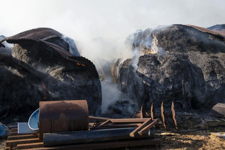 PHOTOS: Hay barn fire at Bar J Farms