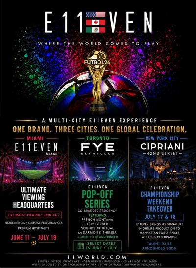 E11EVEN’s “Where the World Comes to Play” initiative in Miami, Toronto and New York City