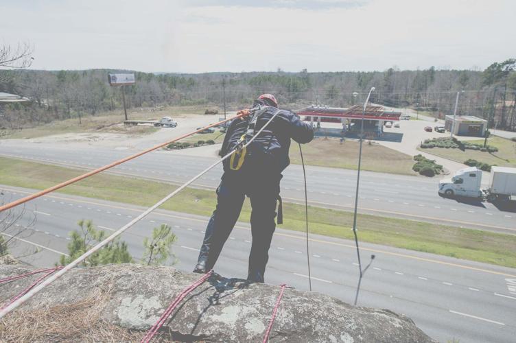 Firefighters conduct High Angle Rope Rescue training at Patriot’s Point