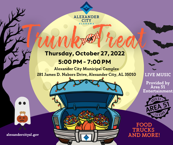 Alex City trunk or treat flyer