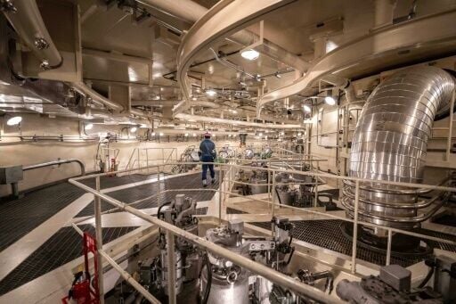The reactor containment vessel of Unit 7 at the Kashiwazaki-Kariwa nuclear power station in Kashiwazaki, in Japan's Niigata prefecture