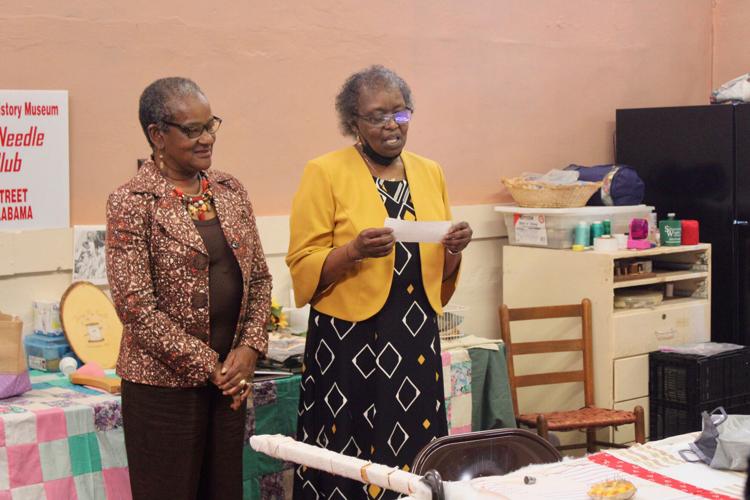 Lucille Wise Memorial Foundation and the African American Heritage Association give donations to Thread My Needle