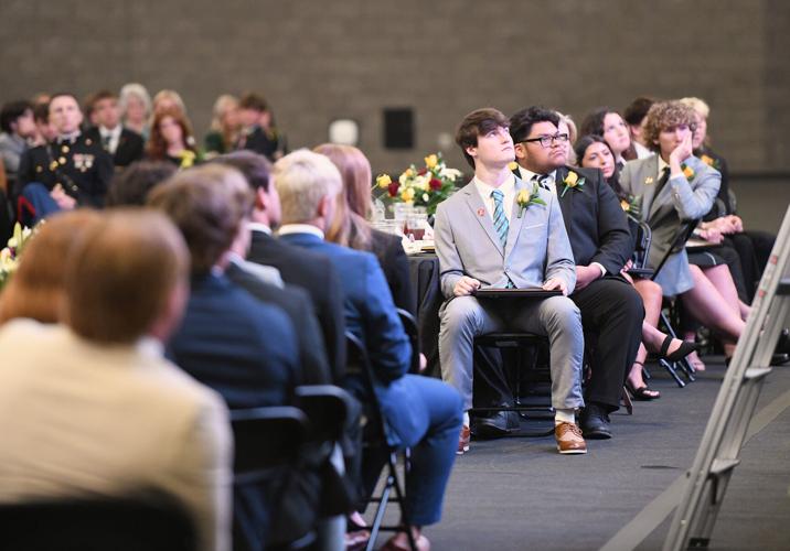 Cliff Williams / TPI Finalists for the 2026 Joe Sewell Memorial Awards listen as Lulu Gribbin speaks at the banquet last week.