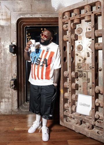 Rick Ross, multi-platinum recording artist and entrepreneur, at Link.me's Miami headquarters. Ross uses Link.me's "Automations" feature, letting fans presave his music by simply commenting on his Instagram posts - turning social engagement into instant ...