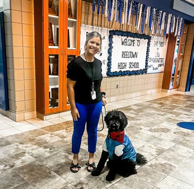 THIS IS EPIC Facility dog starts his first month at Reeltown schools
