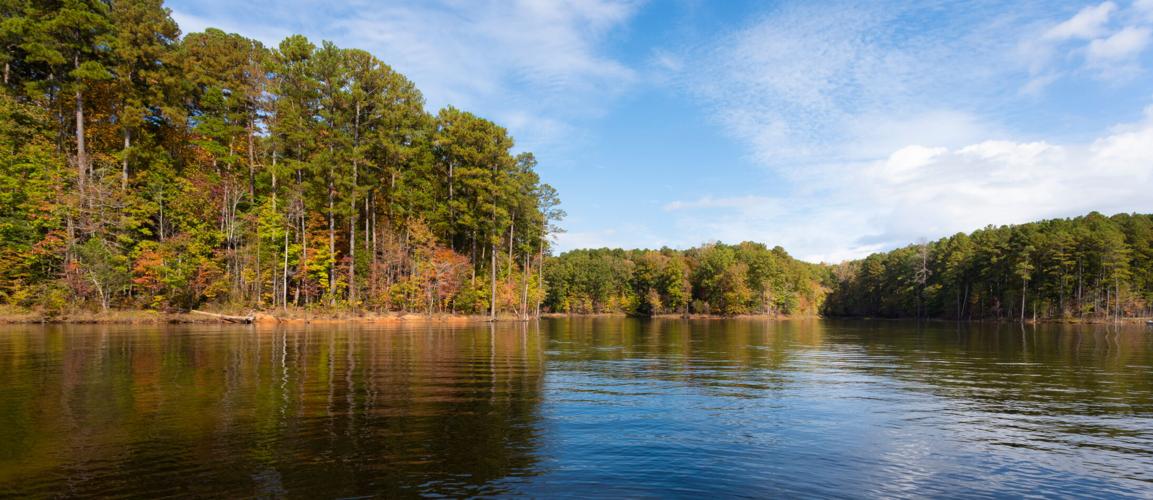STOCK lake in the early fall