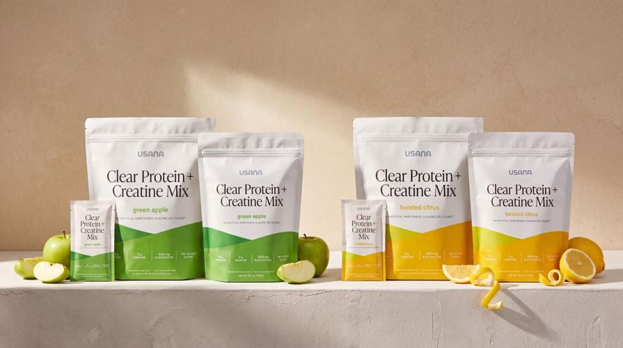 USANA Clear Protein + Creatine Mix
Available in both Twisted Citrus and Green Apple flavors.