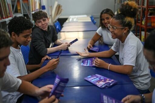 Students at a school in Rio de Janeiro aged 13 and 14 discuss the misogynistic content they have seen online