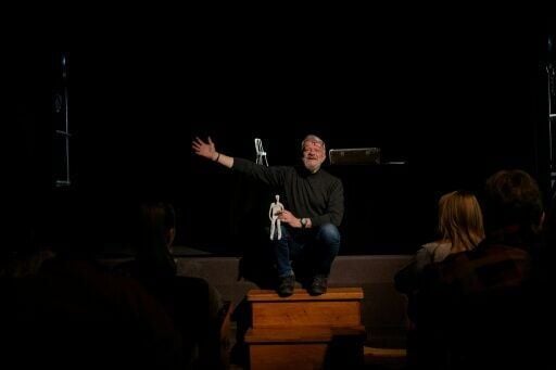 Soft-spoken Kravchuk, who comes from a family of actors and artists, puts on the show in his own puppet theatre