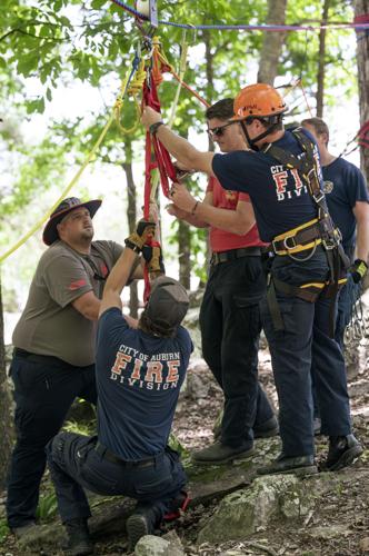 Firefighter train for technical rescues at the Sportsplex