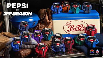 Pepsi and Off Season bring great taste and style to tailgates with mini NFL puffer can jackets