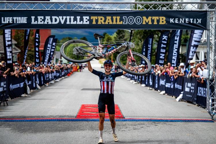 2026 Life Time Leadville Trail 100 MTB presented Kenetik first place women's finisher, Melisa Rollins.