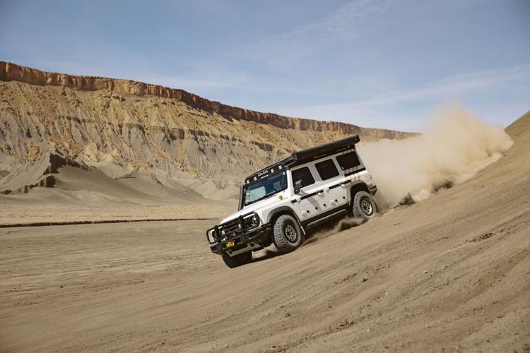 The Grand Bohemian comes equipped with the EVICTUSâ„¢ Prerunner suspension for enhanced control and durability, riding on Torque Enduro wheels wrapped in BFGoodrich off-road tires.