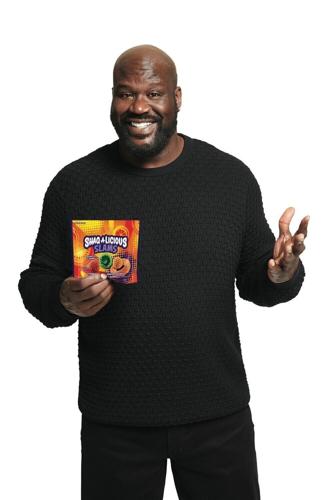 Shaquille O'Neal with Shaq-A-Licious SLAMS