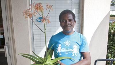 Long-time gardener grows rare bloom on aloe vera plant