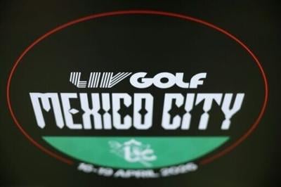 LIV Golf signage prior to LIV Golf Mexico City at Club de Golf Chapultepec