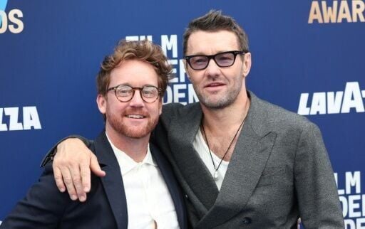 US director Clint Bentley (L) offered a historically fascinating glimpse into the settling of the US Pacific Northwest in 'Train Dreams' starring Australian actor Joel Edgerton (R)