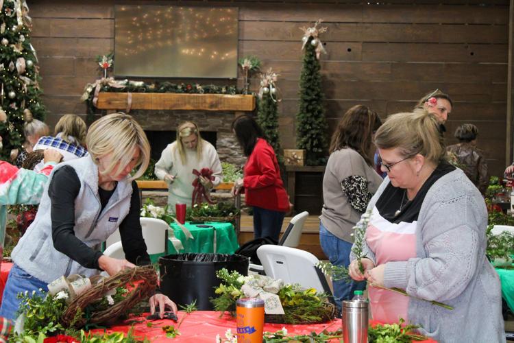 Extension office teaches wreath making, holiday decorating