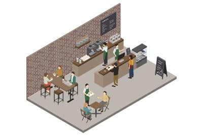 Many coffee shops today seem to be aesthetically divorced from time and place.