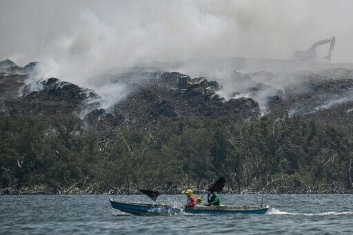 The fire at Metro Manila's Navotas landfill is largely invisible to the naked eye, combusting as deep as 15 metres (50 feet)