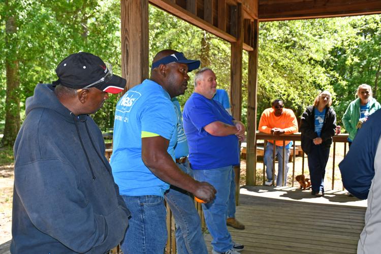 PHOTOS: Hellas Fibers and Beautification Board volunteers spruce up Keebler Park