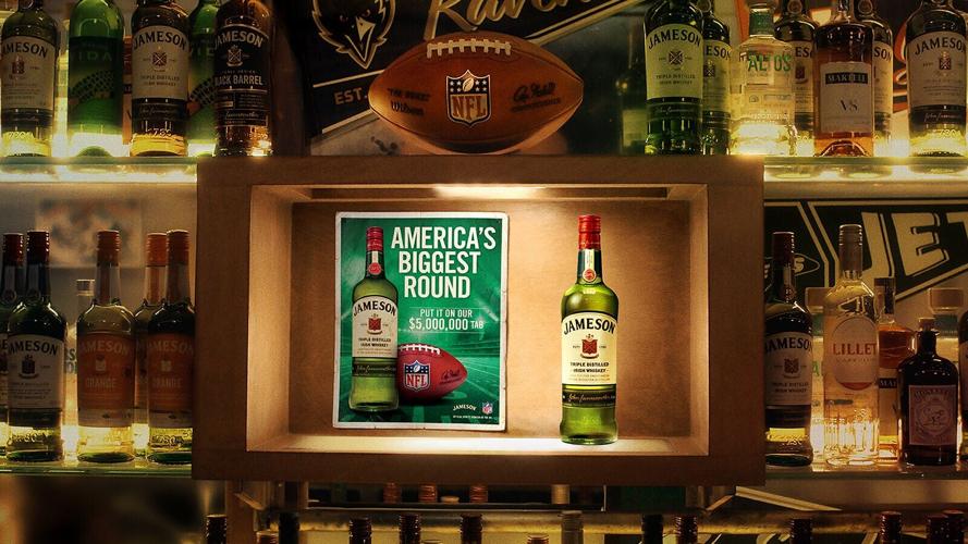JamesonĀ® Irish Whiskey, the Official Spirits Sponsor of the National Football League (NFL), is picking up fans' first round of drinks with Americaās Biggest Round - an up to $5 million nationwide bar tab.