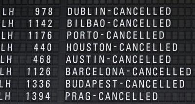 Many Lufthansa flights from Frankfurt were cancelled after pilots walked out