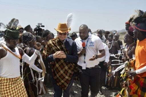 Salih visited Kakuma refugee camp in Kenya for his first trip in the role