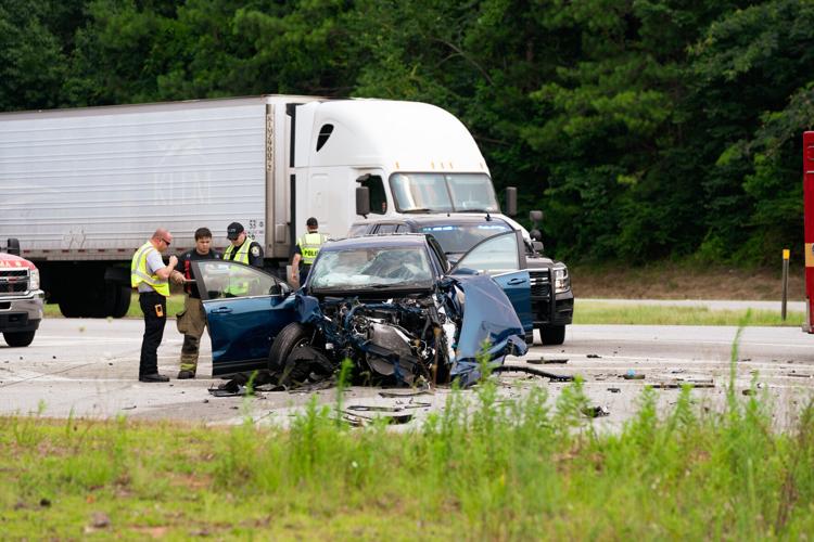 PHOTOS: Roll-over collision on 280 and Dean Rd