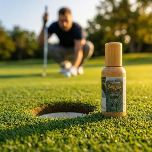 Swing Ease™ Activated Roll-On, designed for on-course and post-round use by golfers.