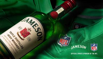 Jameson Irish Whiskey joins the National Football League (NFL) as official spirits sponsor
