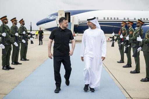 After talks in Saudi Arabia where Zelensky announced a defence agreement with Riyadh, he held talks in the UAE