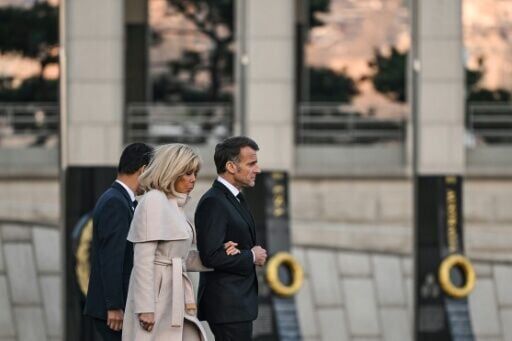 Donald Trump sparked anger in France after making fun of the French president and his wife