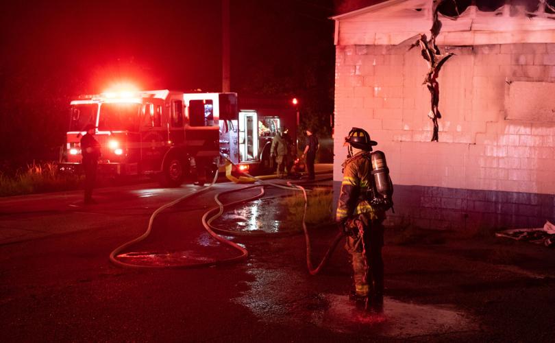 Photos: Firefighters battle blaze at McGhee Furniture Warehouse