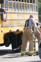 PHOTOS: Collision between car and Elmore County school bus