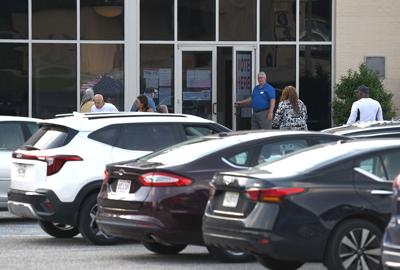 Cliff Williams / TPI Voter enter the polling place inside the Wetumpka Civic Center Tuesday. The polling location traditionally has one of the better voter turnouts in Elmore County.