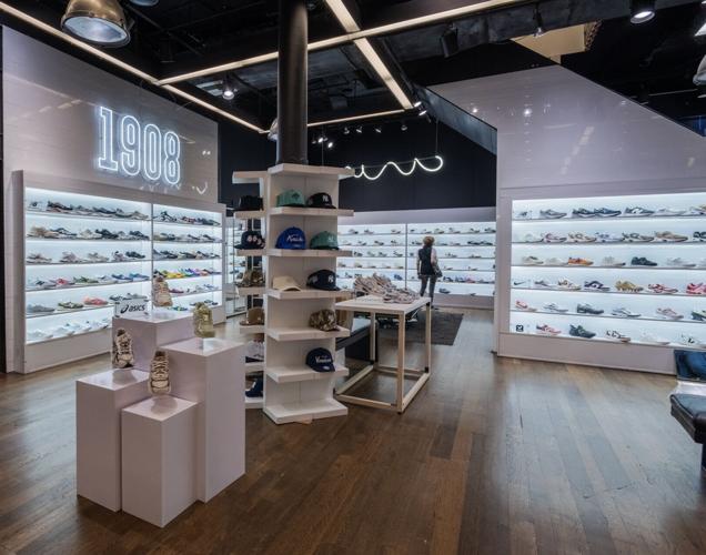 Paragon Sports’ reimagined Lifestyle Footwear department, featuring the iconic “1908”
