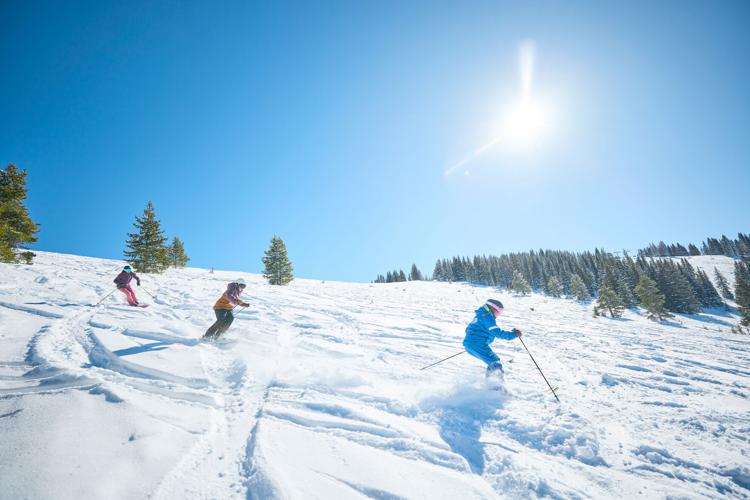 Skiers at Vail Mountain