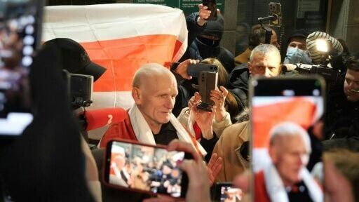 Belarusian dissident Bialiatski says he is 'happy to be free'